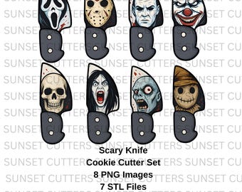 Knife Cookie Cutter, Halloween Knife Cookie Set, Horror Knife Cookie Designs, Bloody Knife Cookie Cutters, Spooky Halloween Cookie