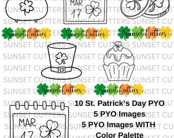 PYO - Paint your own cookie prints, Paint Your Own St. Patrick's Day, PYO Cookies, PYO Images, Paint Your Own Palettes, pyo color palette