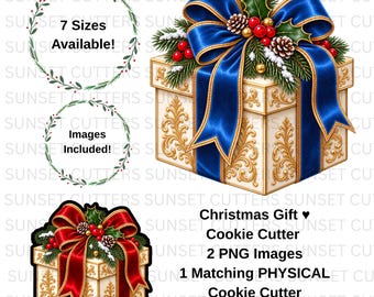 Christmas Gift Cookie Cutter, Christmas gift png, Gift box cookie cutter, Christmas clipart, Christmas cookie, present cookie cutter