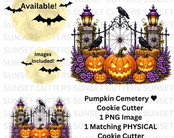 Pumpkin Cookie Cutter, Halloween Cookies, Cemetery Cookie, Pumpkin Cutter, Pumpkin Cemetery