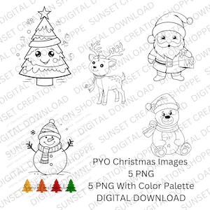 PYO - Malen Sie Ihre eigenen Keksdrucke für Weihnachten, Malen Sie Ihren eigenen Weihnachtsmann, PYO-Kekse, PYO-Bilder, Malen Sie Ihre eigenen Bilder und Paletten, 10 PYOs