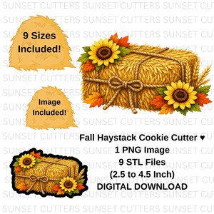 Haystack Cookie Cutter, Fall cookie cutter, haystack STL cutter, Fall clipart, haystack PNG, Fall cookies