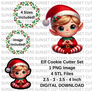 Elf STL Cookie Cutter, Elf stl and png, STL Cutter, STL cookie cutters, Cookie cutters, Elf on the shelf cookie cutter, Elf on the shelf png