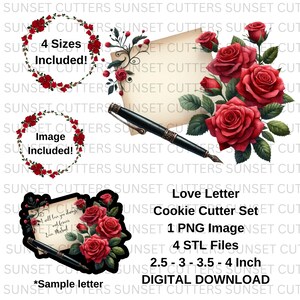 Liebesbrief STL und PNG, STL Ausstechformen, Stl Ausstechformen, Ausstechformen, Valentinstag Buchstabe png, Valentinstag Clip Art