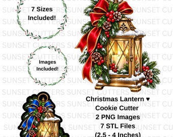 Lantern Cookie Cutter, Lantern STL Cutter, Lantern PNG, Christmas Lantern, Christmas Clipart, Christmas cookie, STL Cutters
