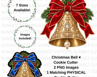 Christmas Bell Cookie Cutter, Bell Cookie Cutter, Christmas Bell PNG, Christmas Cookie