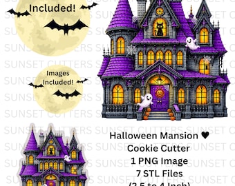 Haunted House Cookie Cutter, STL Cutters, Haunted House STL, Halloween Cookies, Halloween Mansion