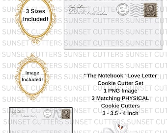 The Notebook Letter Cookie cutter and PNG set, Cookie Cutters, The Notebook png, The Notebook clip art, Notebook theme cookies