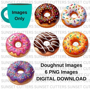 Images PNG Donut, beignets saupoudrés arc-en-ciel, clipart donut, biscuits donut, donuts roses, donut saupoudrer, donut au chocolat
