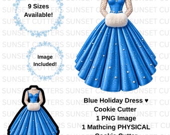 Christmas Dress Cookie Cutter, Christmas Dress PNG, Red Christmas dress, Christmas clipart, Dress cutter, Christmas Cookie, Holiday cookie
