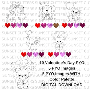PYO - Paint your own cookie prints, Paint Your Own Valentine&#39;s Day, PYO Cookies, PYO Images, Paint Your Own Palettes, Cookie cutters