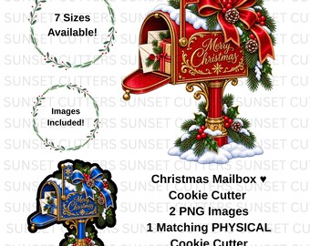 Mailbox Cookie Cutter, Christmas mailbox cookie cutter, Christmas mailbox png, Holiday Mailbox png, Christmas cookie