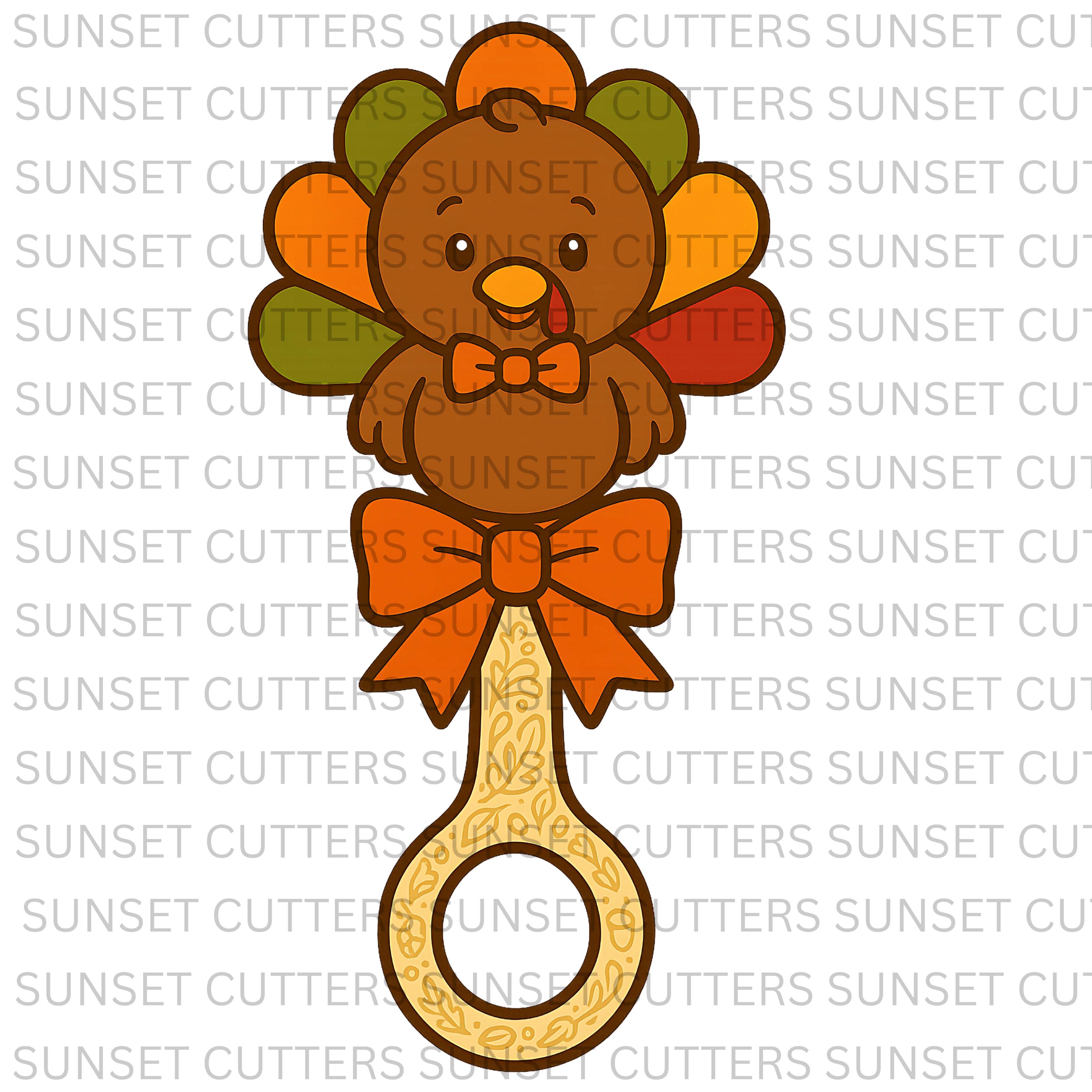 Bab Fall Rattle Baby Rattle PNG and Cookie Cutter, Baby Rattle Cutter, Turkey Baby ...