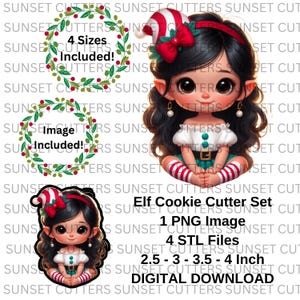 Elf STL Cookie Cutter, Elf stl and png, STL Cutter, STL cookie cutters, Cookie cutters, Elf on the shelf cookie cutter, Elf on the shelf png