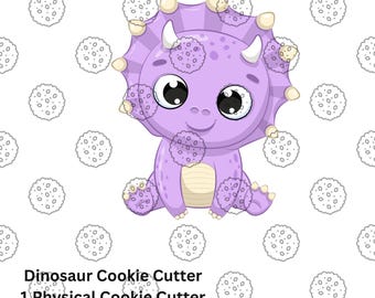 Dinosaur cookie cutter, Triceratop dinosaur cookie cutter