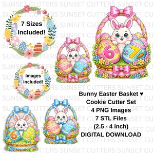 Easter Basket Cookie Cutter, Easter clipart, Easter bunny, six seven Easter, Easter cookie, 67 STL, six seven stl cutter, 67 clipart