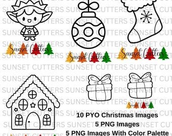 Paint your own cookie prints for Christmas, Paint Your Own Elf, PYO Cookies, PYO Images, Paint Your Own Images and Palettes, PYO