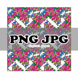 Papel digital floral Sani, Kokum, bufanda babushka, bufanda de la abuela diseño floral en zigzag PNG JPEG