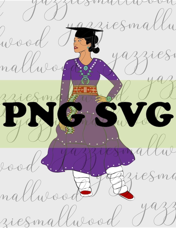 Navajo Girl Clip Art Wearing Traditional Attire Graduation Clip Art PNG and  Print and Cut SVG - Etsy