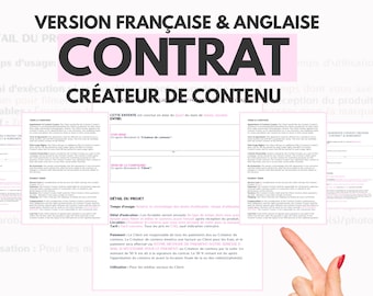 UGC Content Creator Contract Template (English & French) – Secure Your Brand Deals Professionally