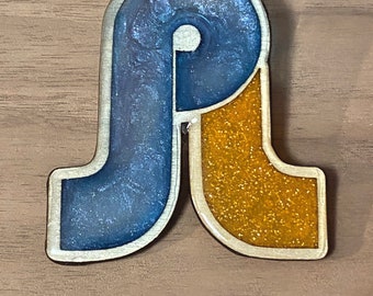 Pretty Lights Pin - wood & resin