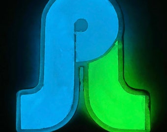 Pretty Lights Pin - Glow in the Dark - wood & resin