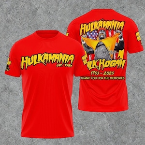 Hulkaman.ia Hulk Hogan Tribute T-Shirt - 1953–2025 Thank You for the Memories