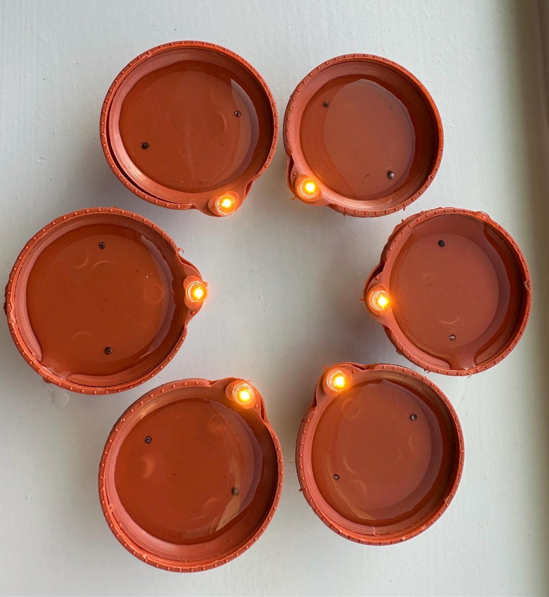 Water Sensor LED Diya Set – 10 Flameless Diya Lights for Diwali & Pooja ...