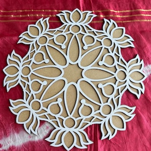 FestivesFinds Peel-and-Stick Reusable Rangoli with 10 different design
