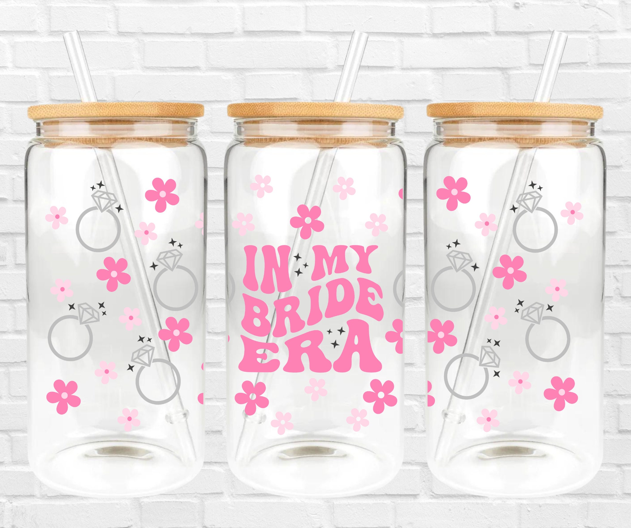 20 Oz Libbey Glass Can Wrap SVG PNG Sublimation Digital Files | Bride ...