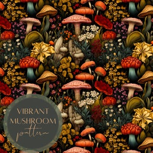 Mushroom Woodland Wrapping Paper, Eco Friendly Wrapping, Dark Academia Gift Wrap, Cottagecore Gift Wrap, Autumn Gifts, Botanical Gift Wrap image 4