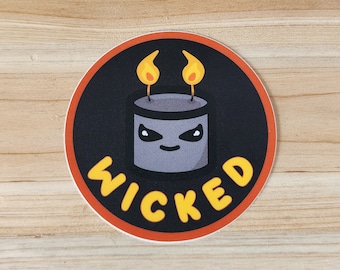 Naklejka winylowa „Wicked Pun” | Prezent poniżej 10 dolarów