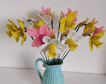 Daffodil flower french beaded flowers daffodil flower arrangement