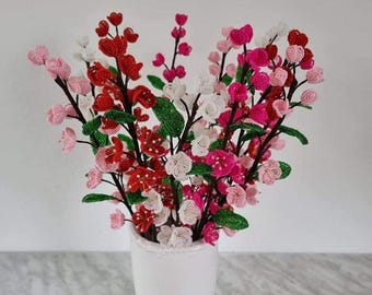 cherry blossom flower french beaded flowers artificial flowers