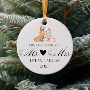 Married Gift 2023, Our First Christmas as Mr and Mrs Ornament, Wedding Gift for guests, Keepsake Ornament, Wedding favors ornament