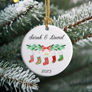 Personalized Ornament Name, Family Name Christmas Ornament, Custom Couple Ornament, Christmas 2023, Family of two, Personalized Mr and Mrs