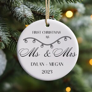 Unser erstes Weihnachten als Mr and Mrs Ornament, Hochzeitsgeschenk, Andenken Ornament