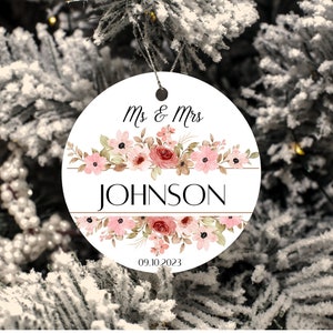First Christmas Married Ornament, Married Gift 2023, Our First Christmas as Mr and Mrs Ornament, Wedding Gift, Keepsake Ornament