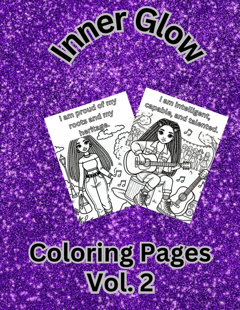 Inner Glow Coloring Pages Vol.2 Etsy