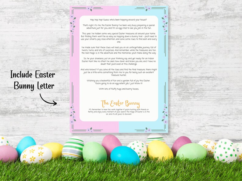 Indoor Easter Egg Hunt, Easter Scavenger Hunt, Easter Activity, Easter ...