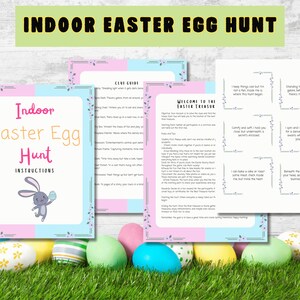 Indoor Easter Egg Hunt, Easter Scavenger Hunt, Easter Activity, Easter Game For Kids, Easter Printables, Easter Treasure Hunt,
