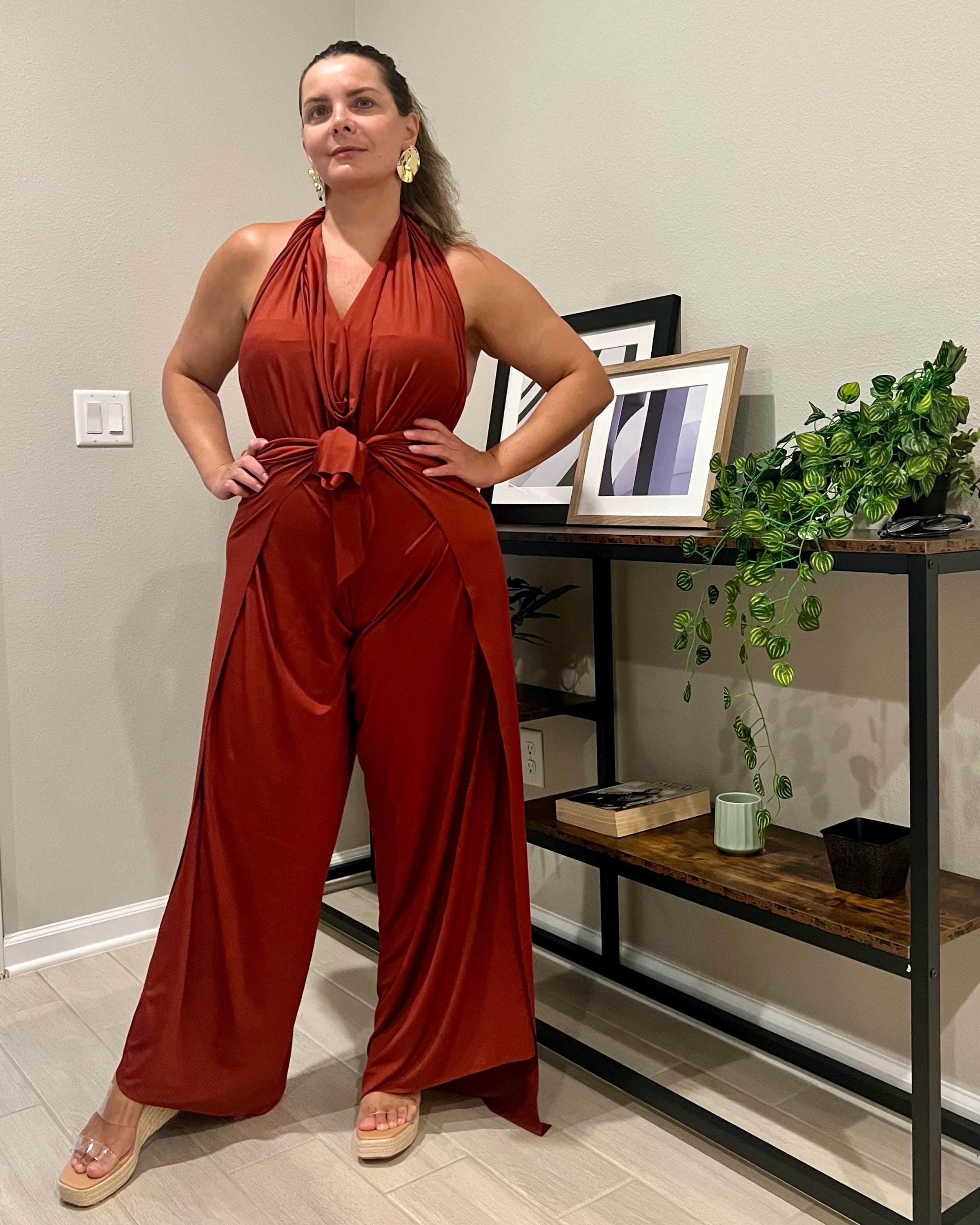 Versatile Wrap pants / jumpsuit 4 in 1 • TERRACOTTA • cover up