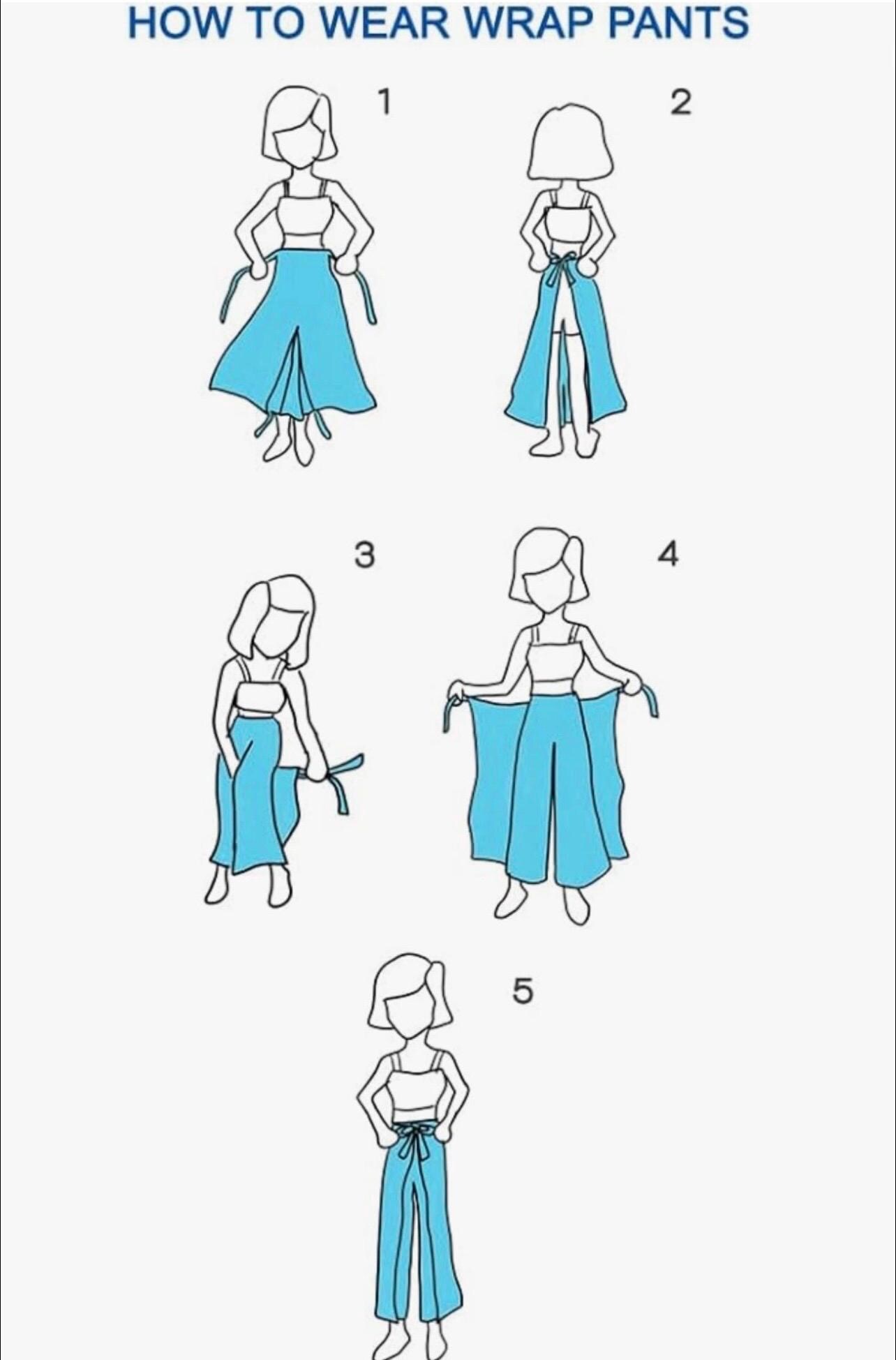 how to tie a sarong into pants