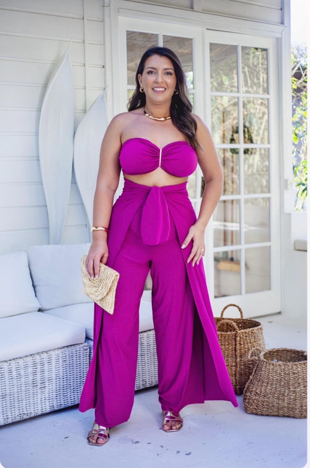 SET • Versatile Wrap Pants / Jumpsuit 4 in 1 + Top • Cover Up - Etsy