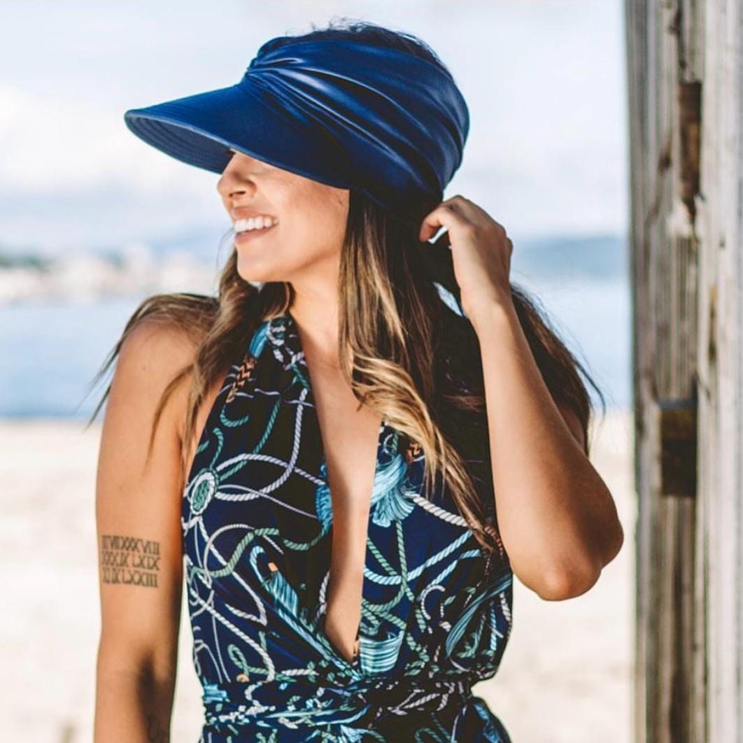 Cappello Sole Donna Con Coda Cavallo - Protezione UV 50+ Pieghevole