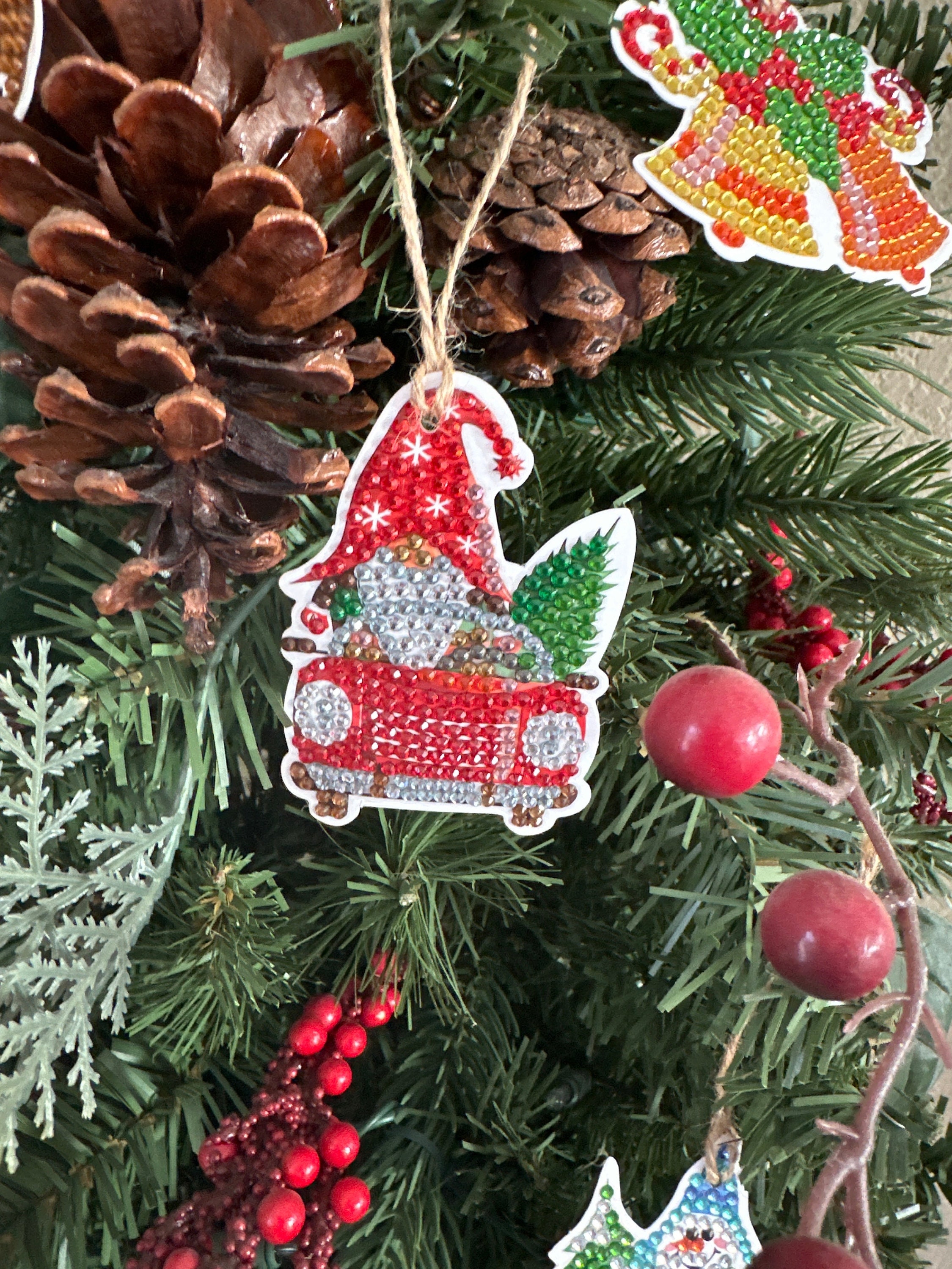 Holiday Diamond Art Ornaments Set of 8 