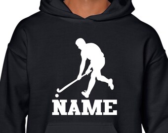 Personalised Hockey Player Hoodie Custom Name Unisex Sweatshirt