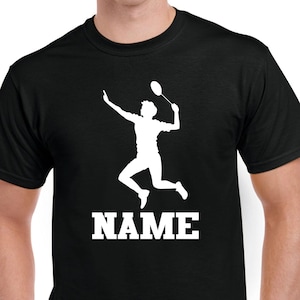 Personalized Badminton Player T-Shirt: Addington Shuttlecock, Unisex Gamer Gift