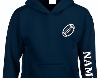Personalized Rugby Ball Hoodie: Custom Name Present