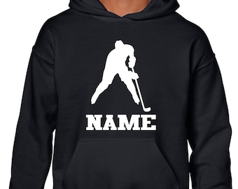 Personalized Ice Hockey Player Hoodie: Adult & Kids Gift